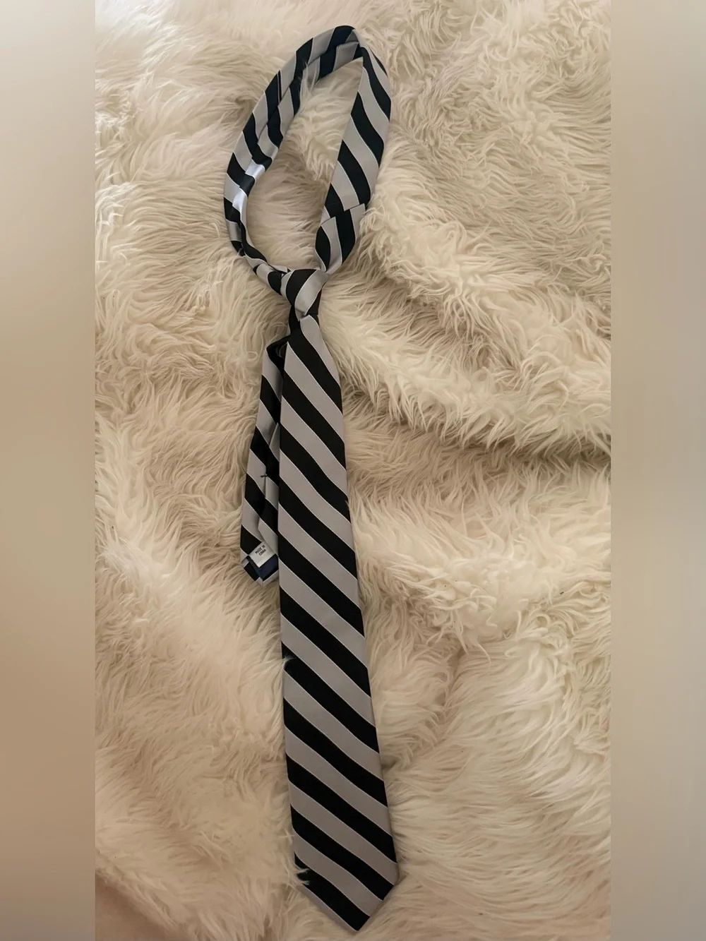 Striped Black & Gray Necktie